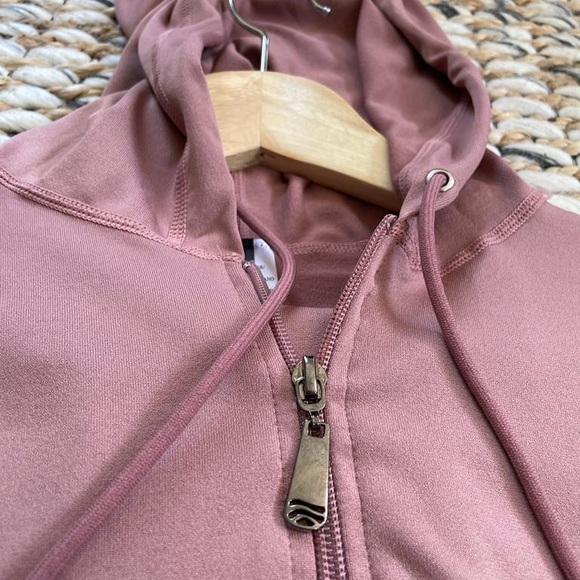 Pink 2 Piece Zip Hoodie Track Suit with Leggings Tights Sexy Crepe Material - Picture 6 of 17